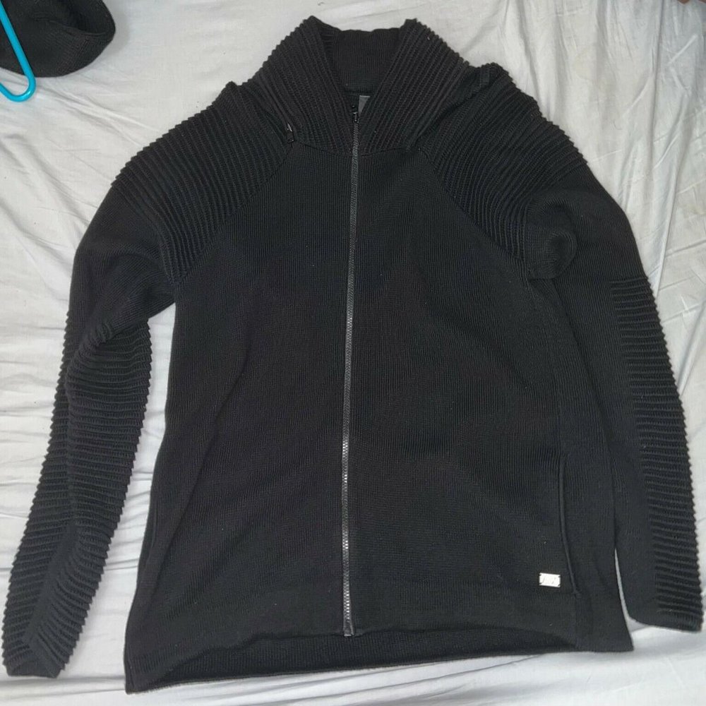 Armani Exchange Sweater Comes With Attached Hood Hidden in Collar Size XL